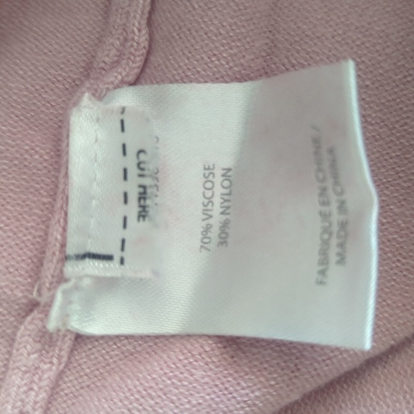 Laura Mock Neck Pink Floral Cut Out Embroidered Sweater - Size L Good Condition - Picture 5 of 5